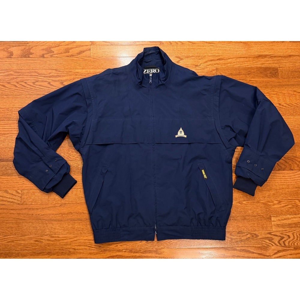 Zero Restriction Jacket Mens Large Congressional Country Club Blue Golf Rain